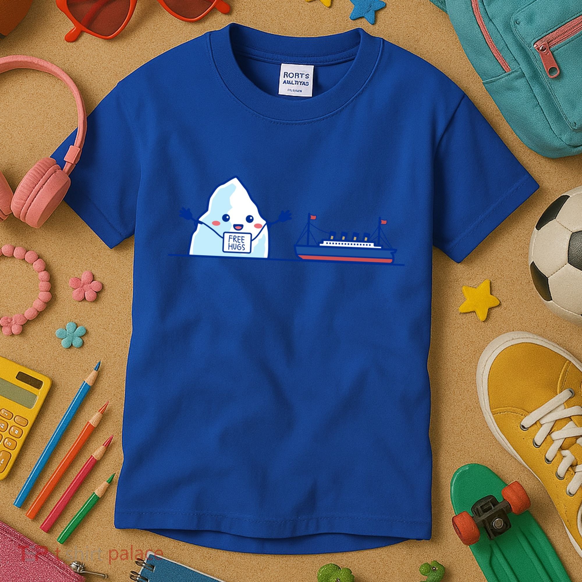 Titanic Shirt Free Hugs Funny Gift Titanic Humor Gift Kids T-Shirt