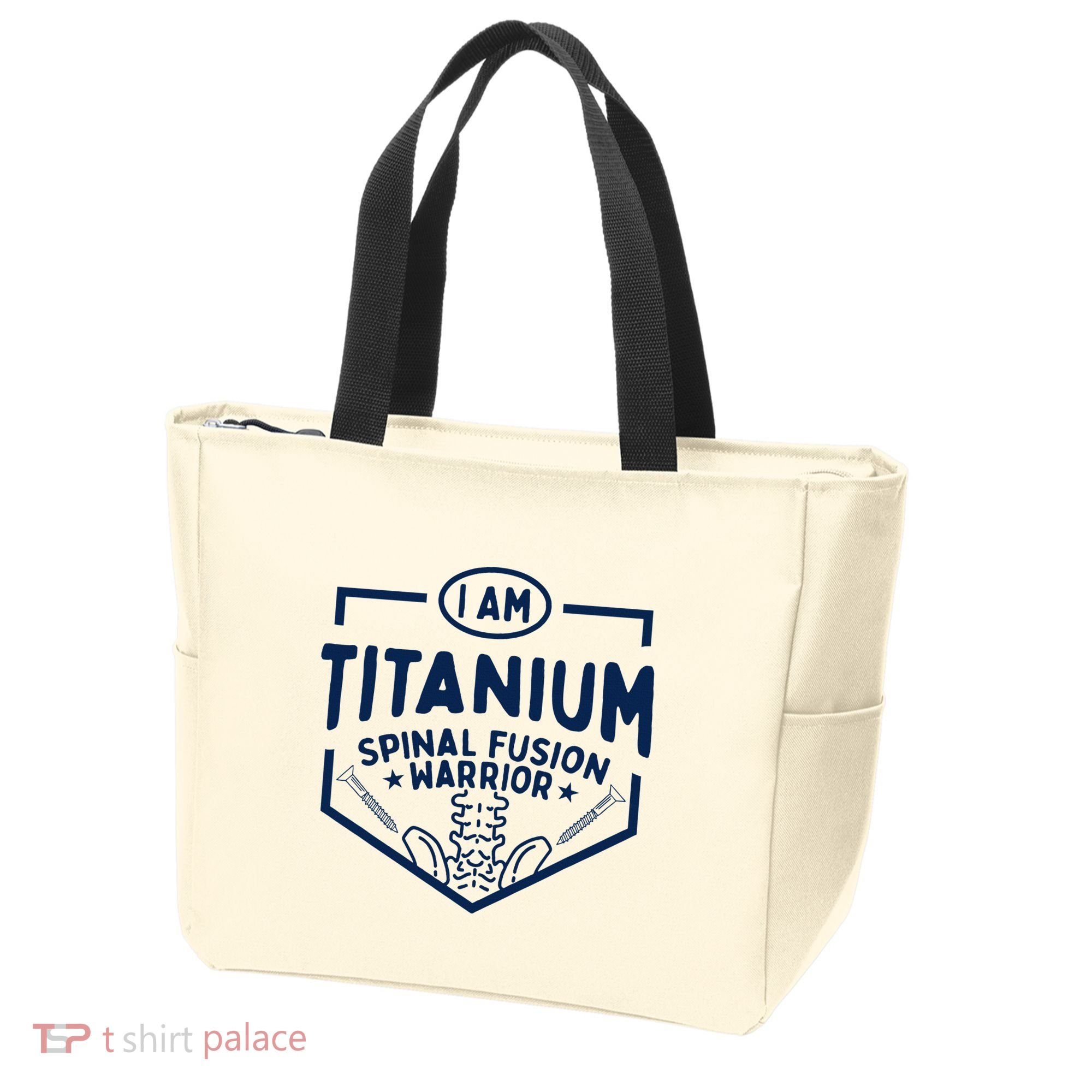 Titanium Spinal Fusion Warrior Spine Surgery Tote Bag