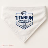 Titanium Spinal Fusion Warrior Spine Surgery USA-Made Doggie Bandana thumb 0