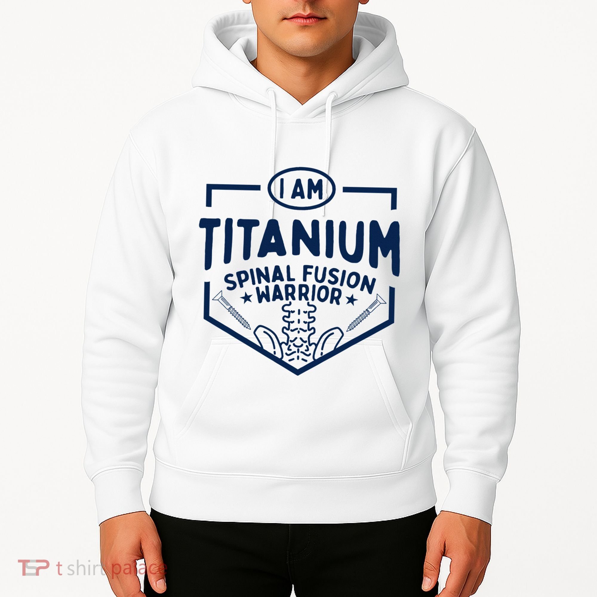 Titanium Spinal Fusion Warrior Spine Surgery Hoodie
