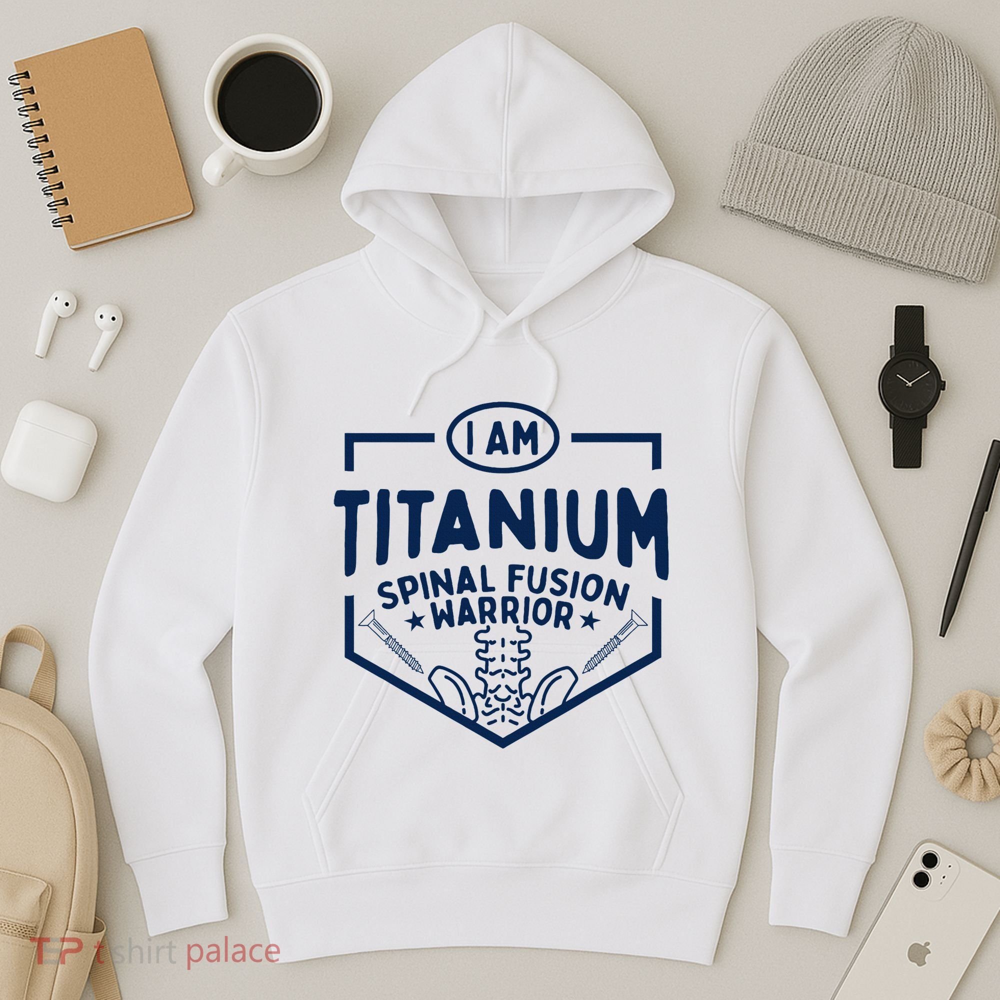 Titanium Spinal Fusion Warrior Spine Surgery Hoodie