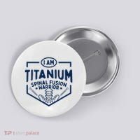 Titanium Spinal Fusion Warrior Spine Surgery Button thumb 0