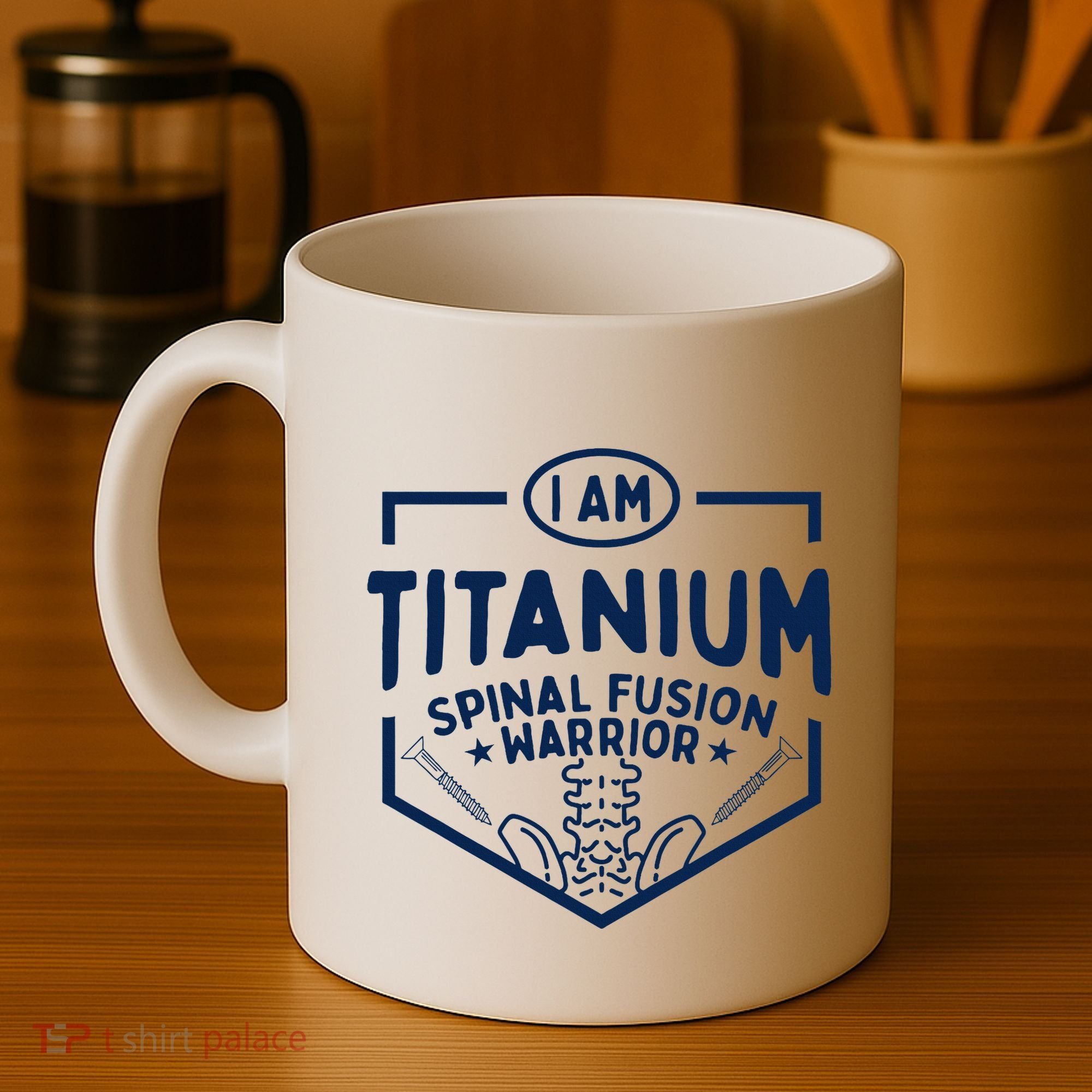 Titanium Spinal Fusion Warrior Spine Surgery Coffee Mug
