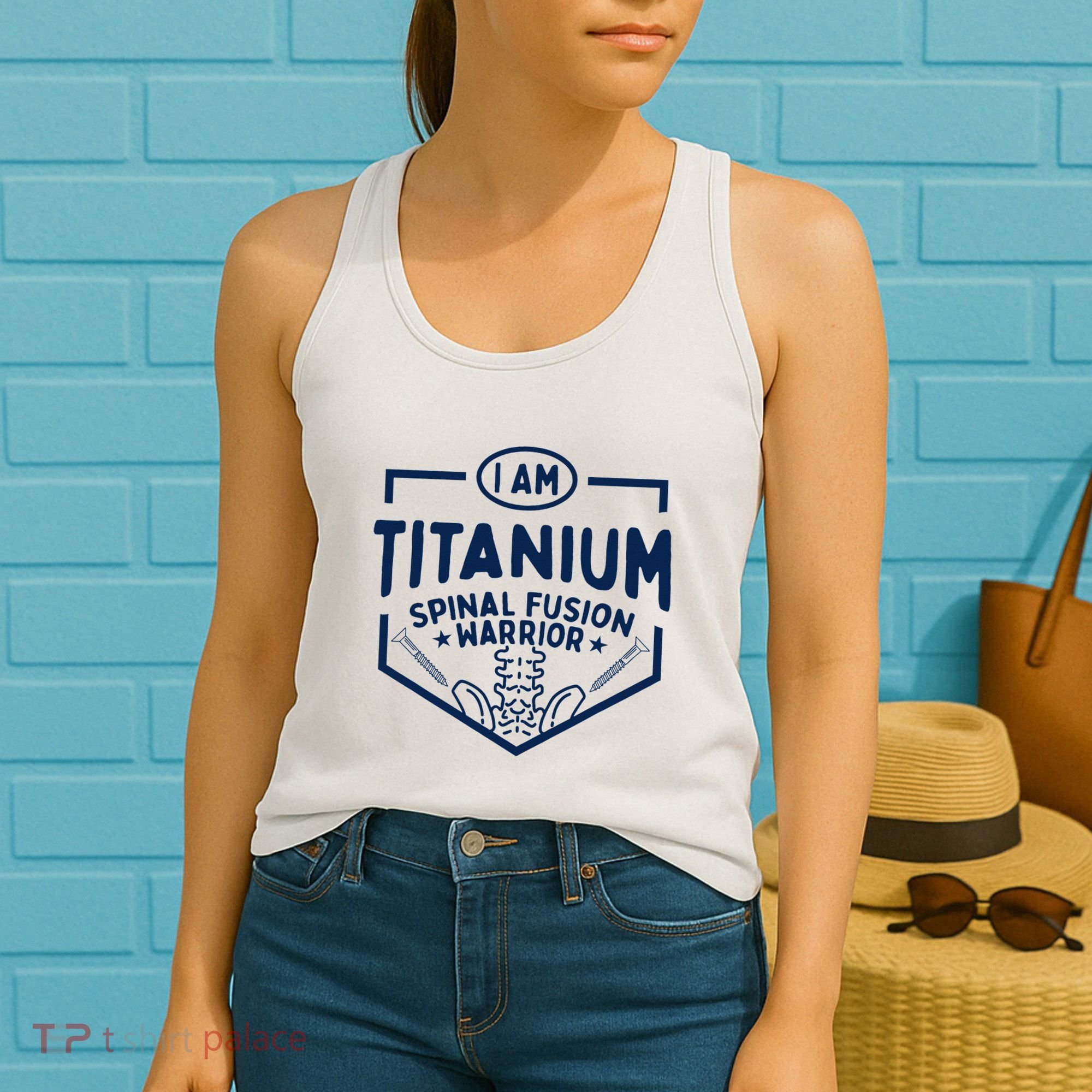 Titanium Spinal Fusion Warrior Spine Surgery Women's Tank Top