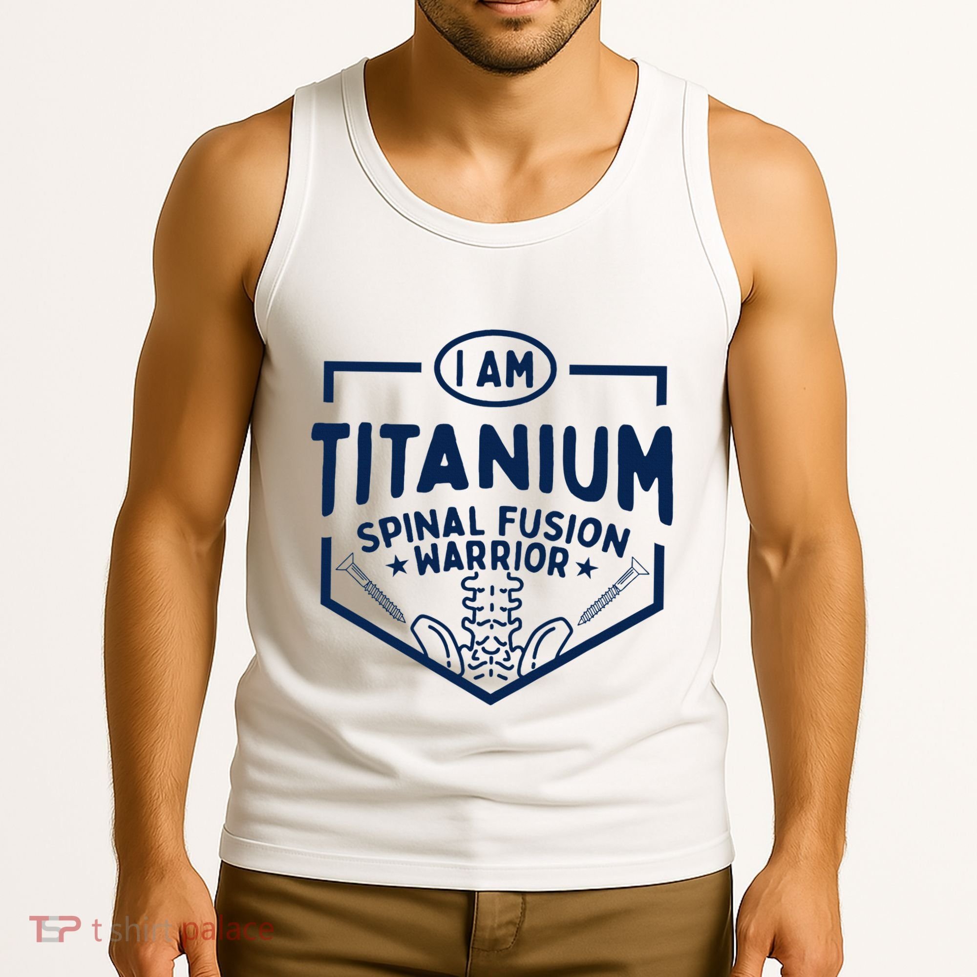 Titanium Spinal Fusion Warrior Spine Surgery Tank Top