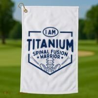 Titanium Spinal Fusion Warrior Spine Surgery Golf Towel thumb 1