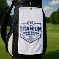 Titanium Spinal Fusion Warrior Spine Surgery Golf Towel thumb 2