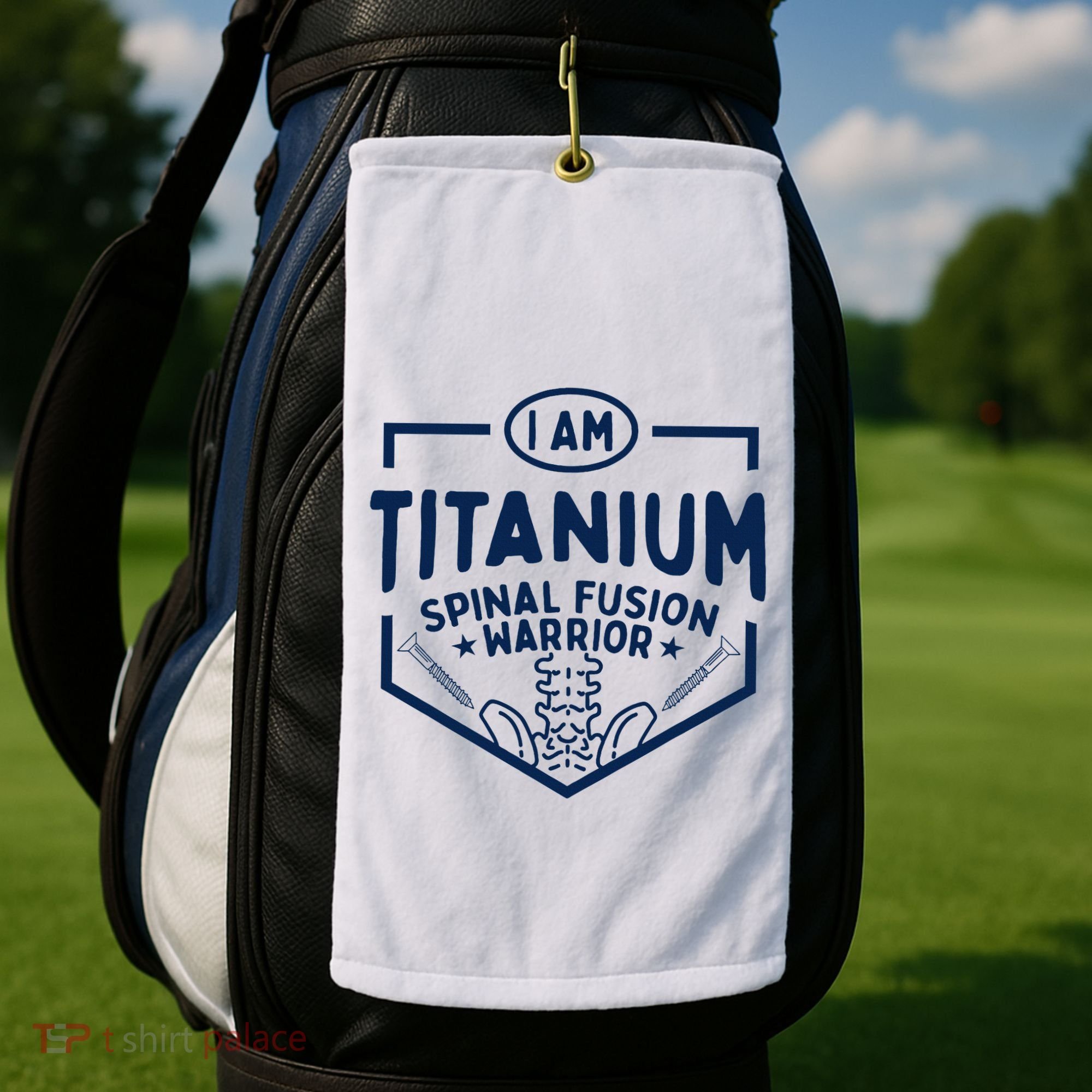 Titanium Spinal Fusion Warrior Spine Surgery Golf Towel