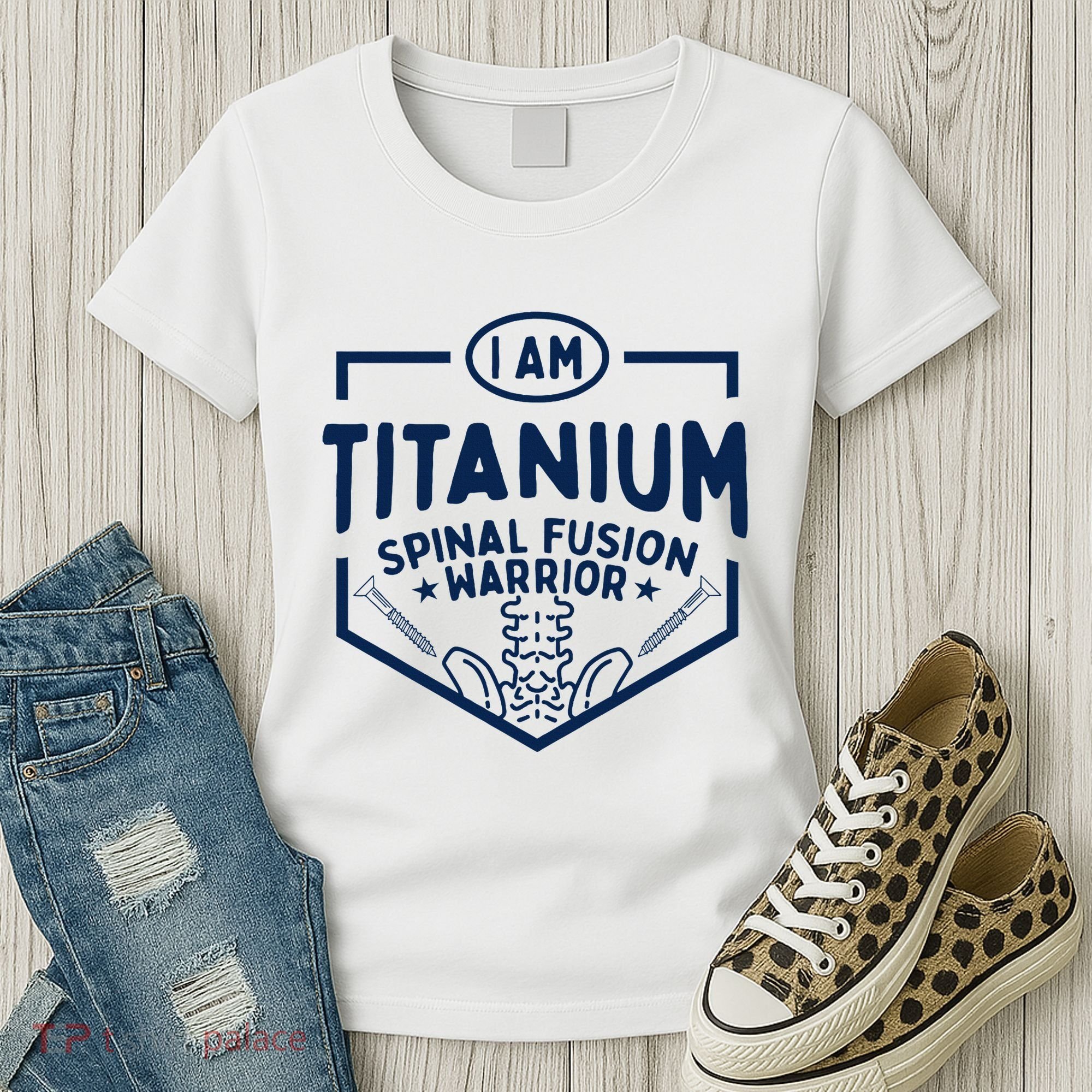Titanium Spinal Fusion Warrior Spine Surgery Women's T-Shirt