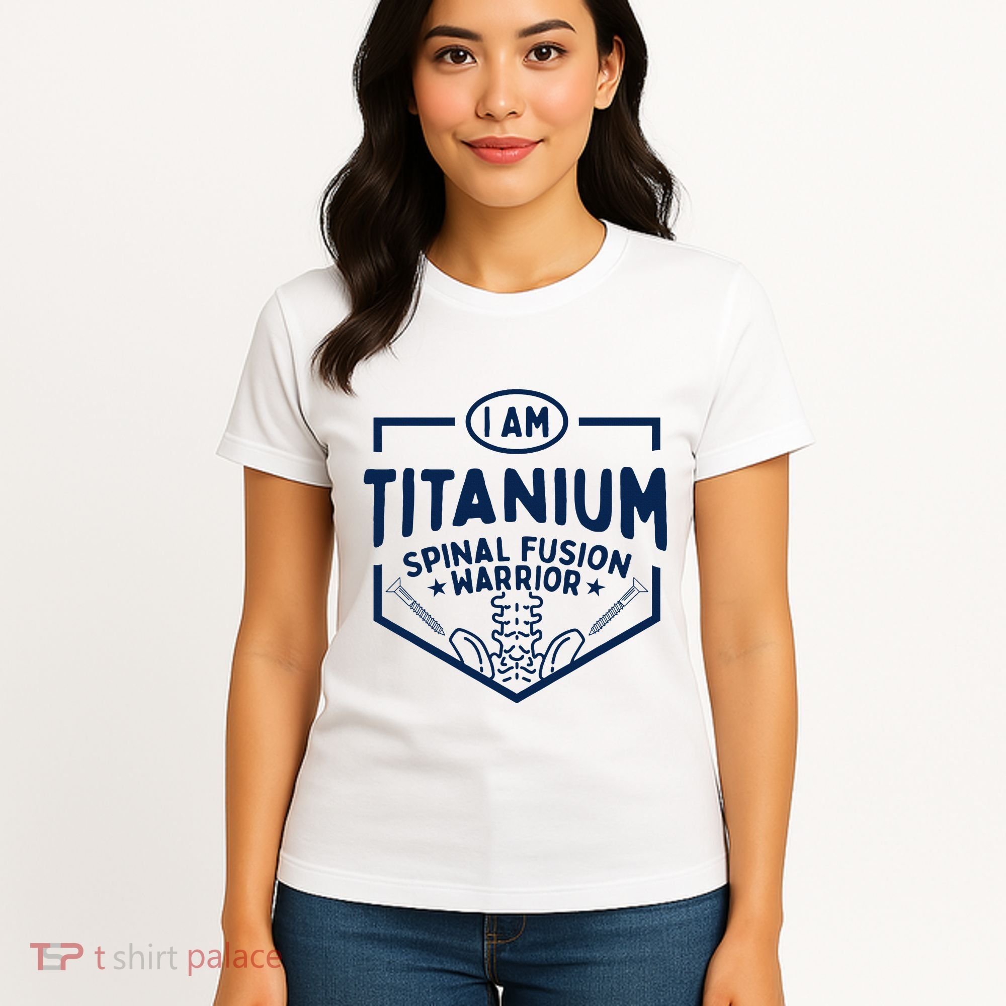 Titanium Spinal Fusion Warrior Spine Surgery Women's T-Shirt