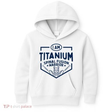 Titanium Spinal Fusion Warrior Spine Surgery Kids Hoodie