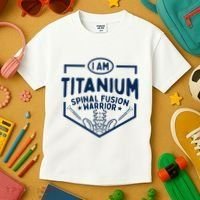 Titanium Spinal Fusion Warrior Spine Surgery Kids T-Shirt thumb 3