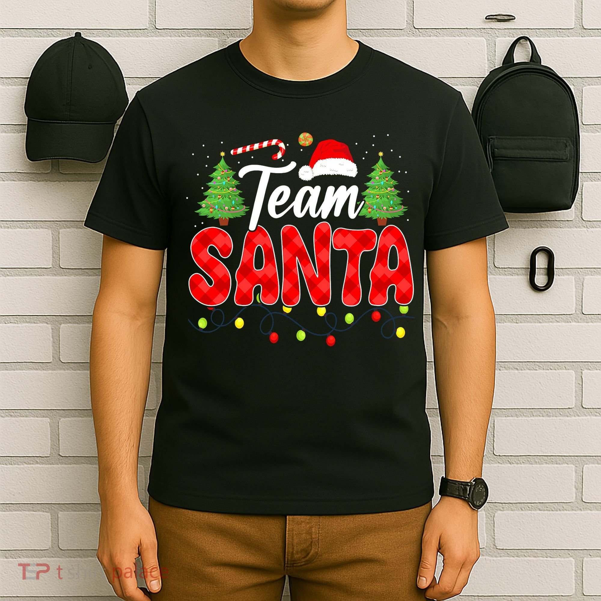 Team Santa Family Group Matching Christmas Pajama Party T-Shirt
