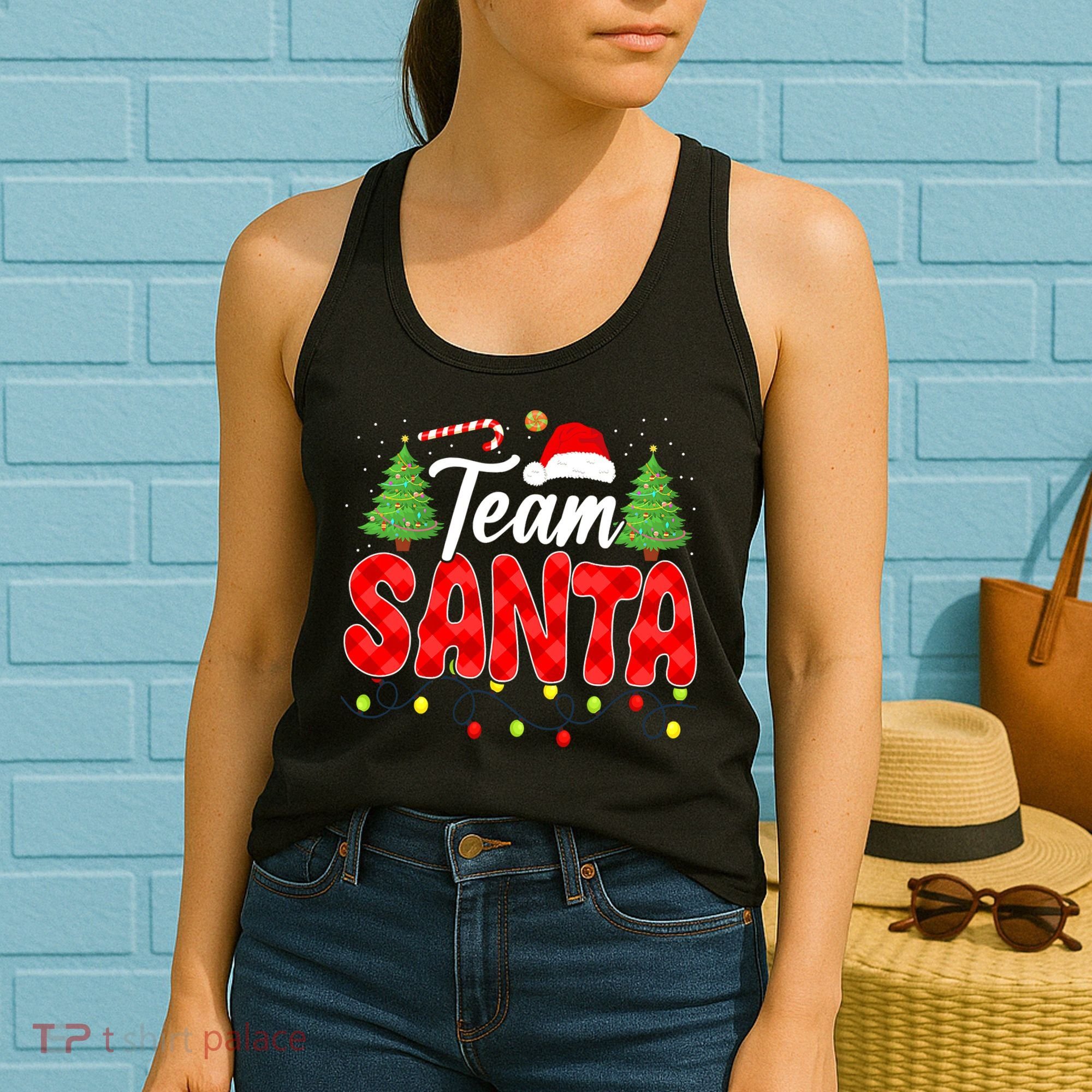 Team Santa Family Group Matching Christmas Pajama Party Women's Tank Top