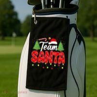Team Santa Family Group Matching Christmas Pajama Party Golf Towel thumb 2