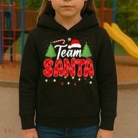 Team Santa Family Group Matching Christmas Pajama Party Kids Hoodie thumb 3