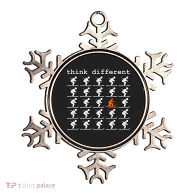 Telemark Skiing Free your Heel Think Different Ski Ornament