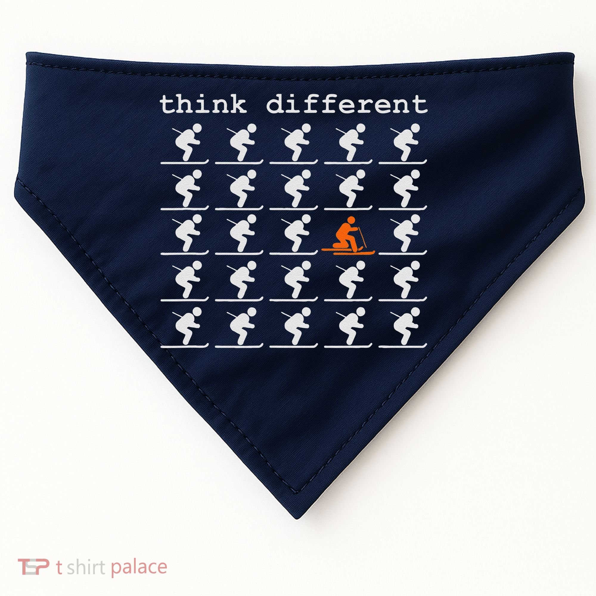 Telemark Skiing Free your Heel Think Different Ski USA-Made Doggie Bandana