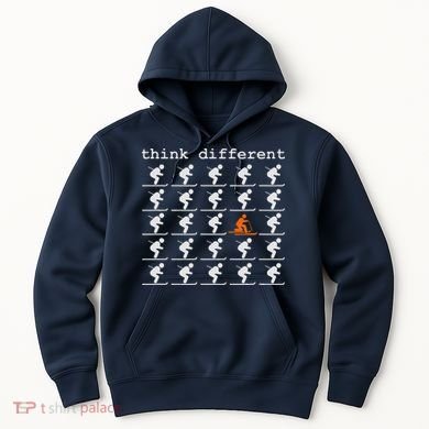 Telemark Skiing Free your Heel Think Different Ski Hoodie