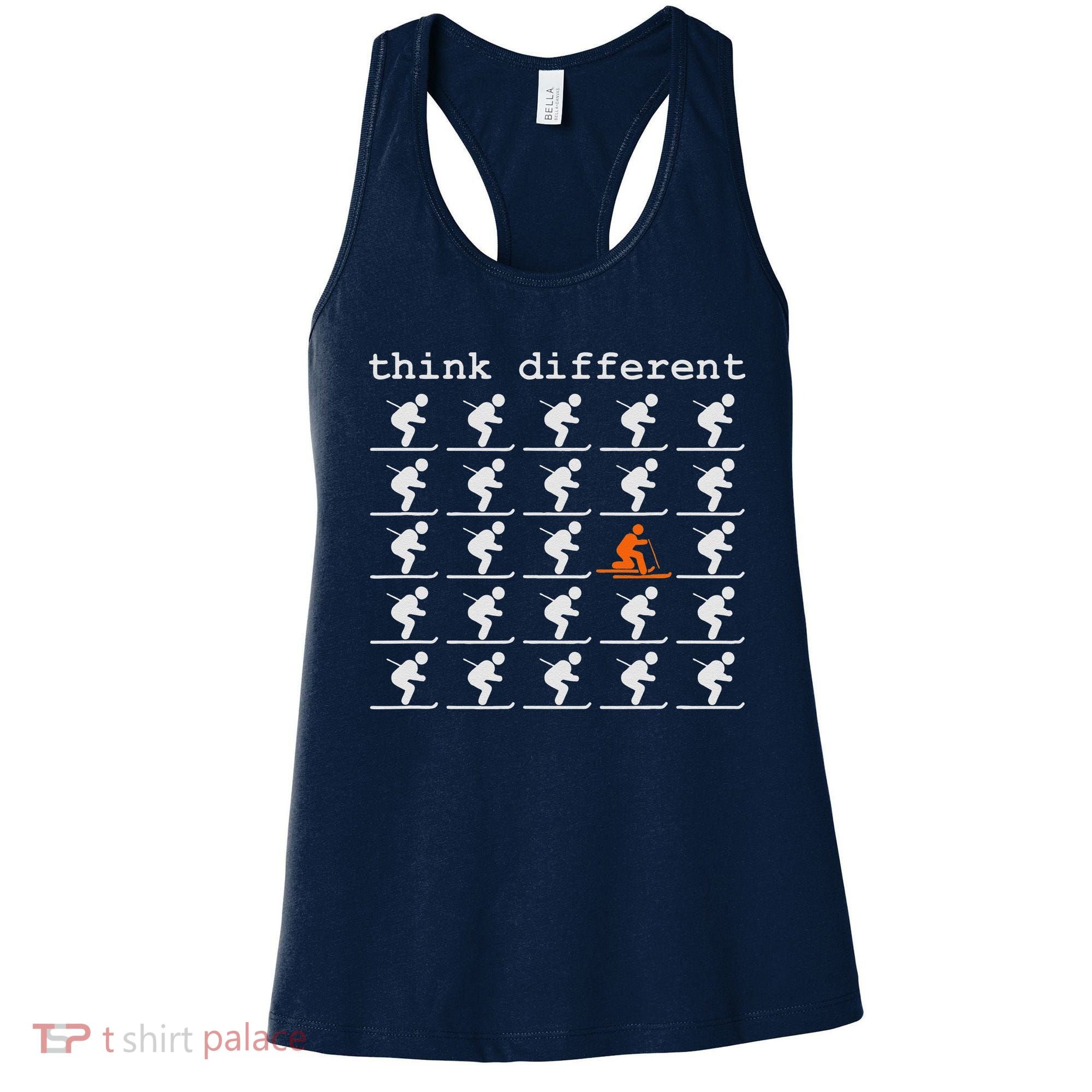 Telemark Skiing Free your Heel Think Different Ski Women's Tank Top