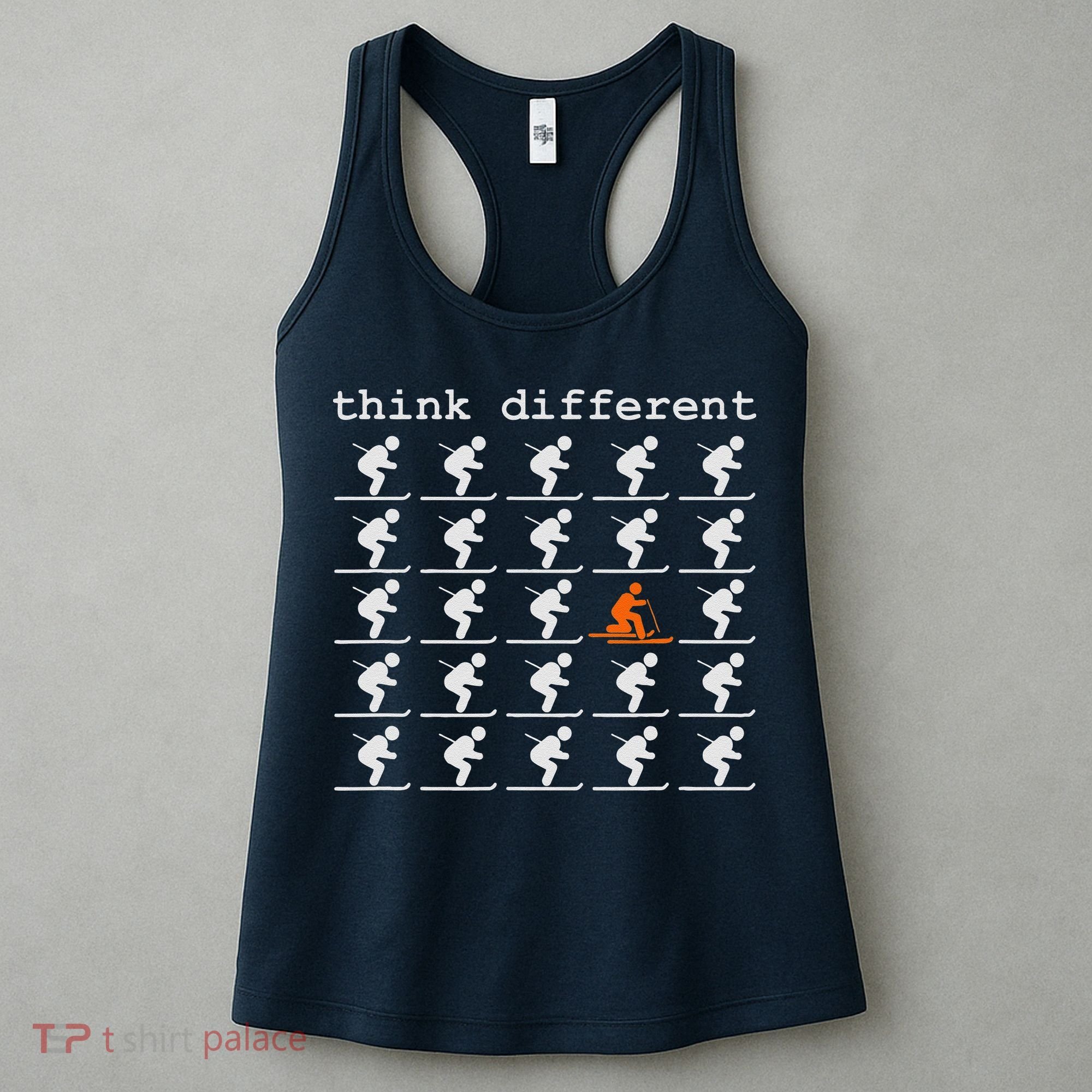 Telemark Skiing Free your Heel Think Different Ski Women's Tank Top