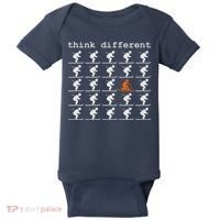 Telemark Skiing Free your Heel Think Different Ski Baby Bodysuit thumb 0