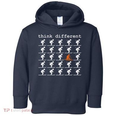 Telemark Skiing Free your Heel Think Different Ski Toddler Hoodie