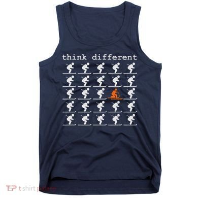 Telemark Skiing Free your Heel Think Different Ski Tank Top