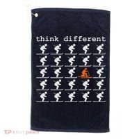Telemark Skiing Free your Heel Think Different Ski Golf Towel thumb 0