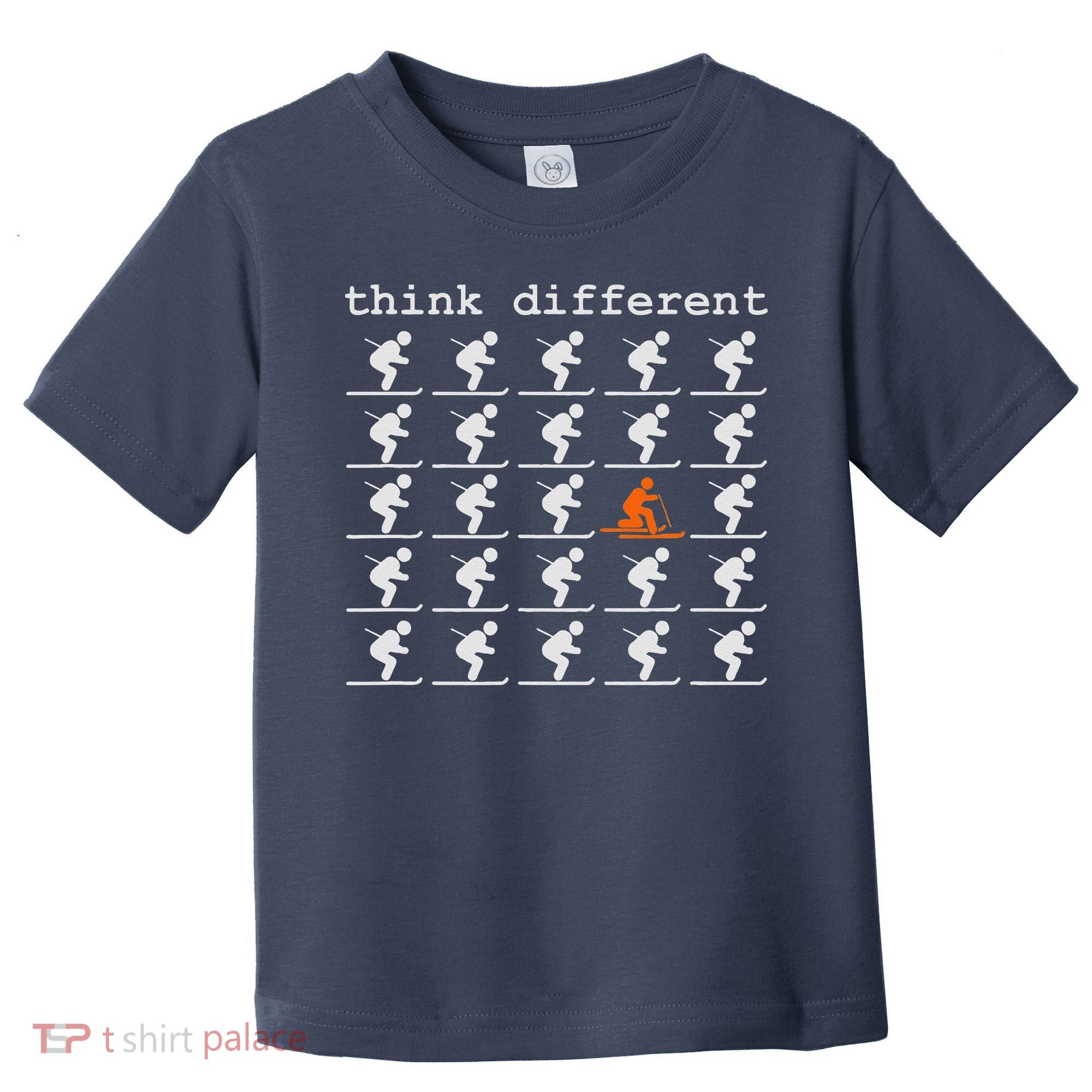 Telemark Skiing Free your Heel Think Different Ski Toddler T-Shirt