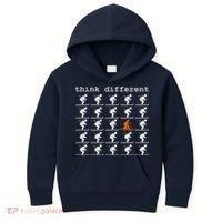 Telemark Skiing Free your Heel Think Different Ski Kids Hoodie thumb 0