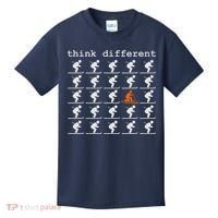 Telemark Skiing Free your Heel Think Different Ski Kids T-Shirt thumb 0
