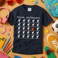 Telemark Skiing Free your Heel Think Different Ski Kids T-Shirt thumb 3