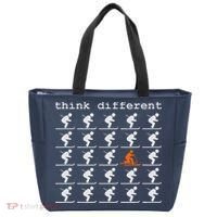 Telemark Skiing Free your Heel Think Different Ski Tote Bag thumb 0