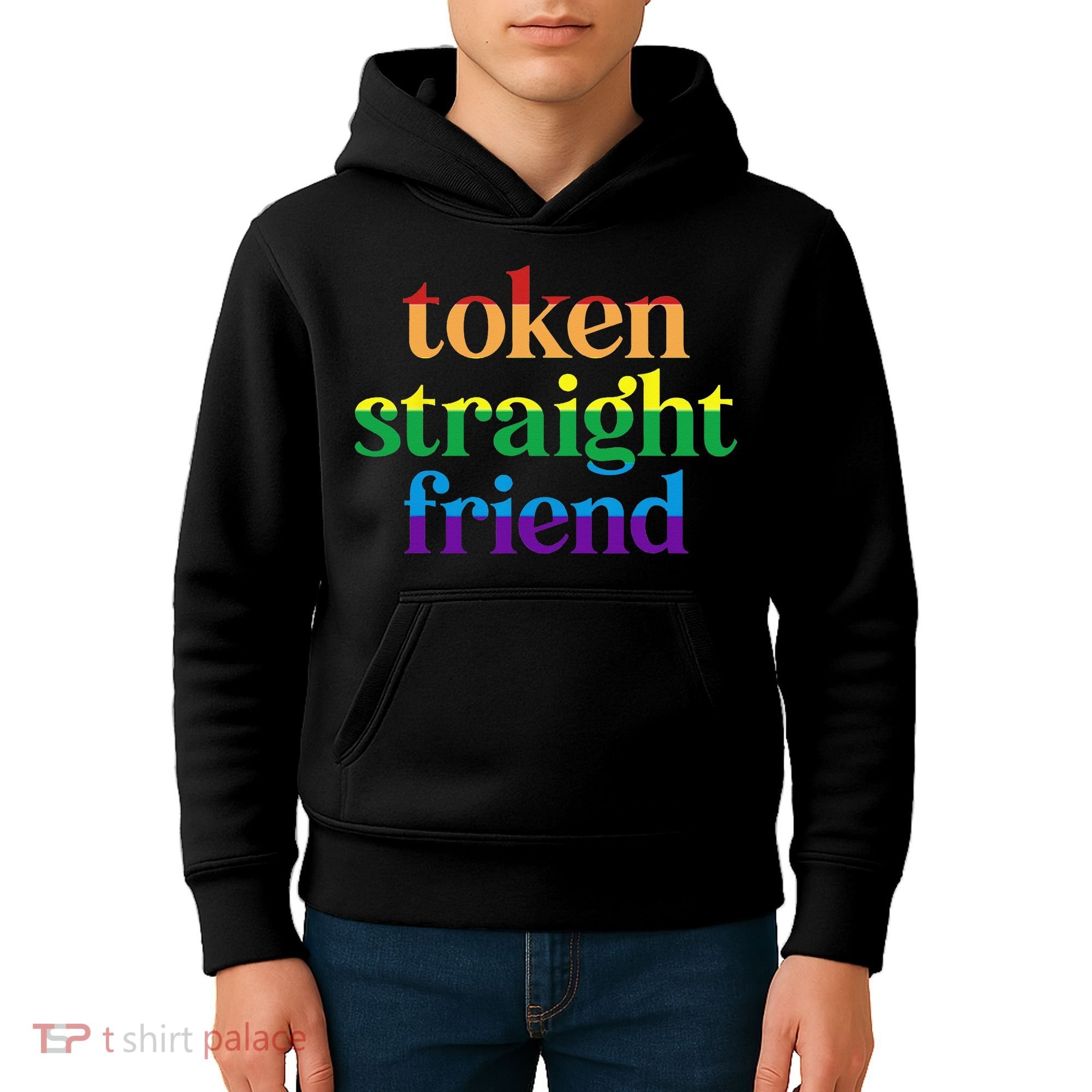 Token Straight Friend Kids Hoodie