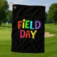 Teacher Student Field Day Let The Games Begin Field Day Golf Towel thumb 1