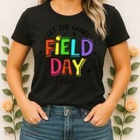 Teacher Student Field Day Let The Games Begin Field Day Women's T-Shirt thumb 2