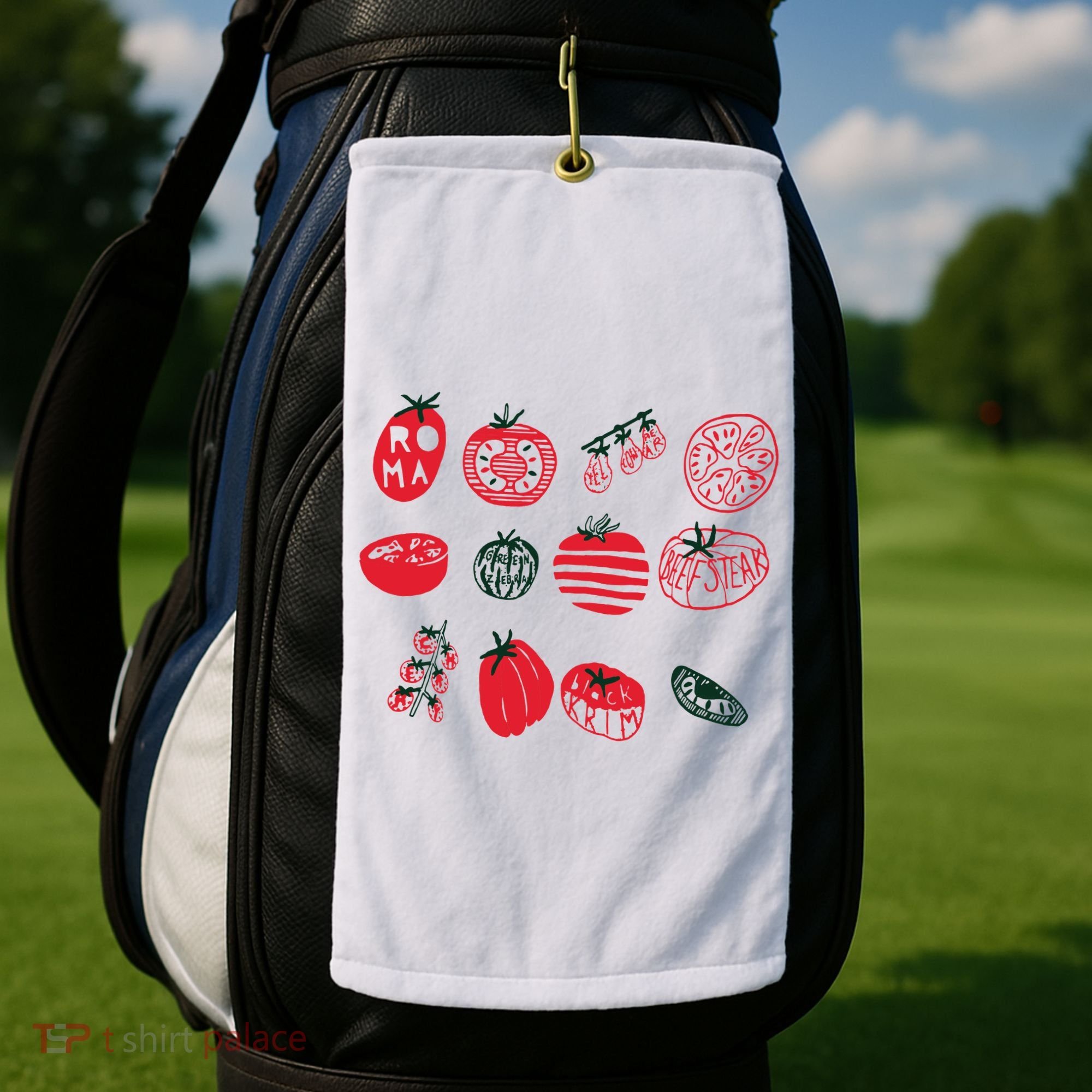Tomato Shirts Foodie Gardening Gift Golf Towel