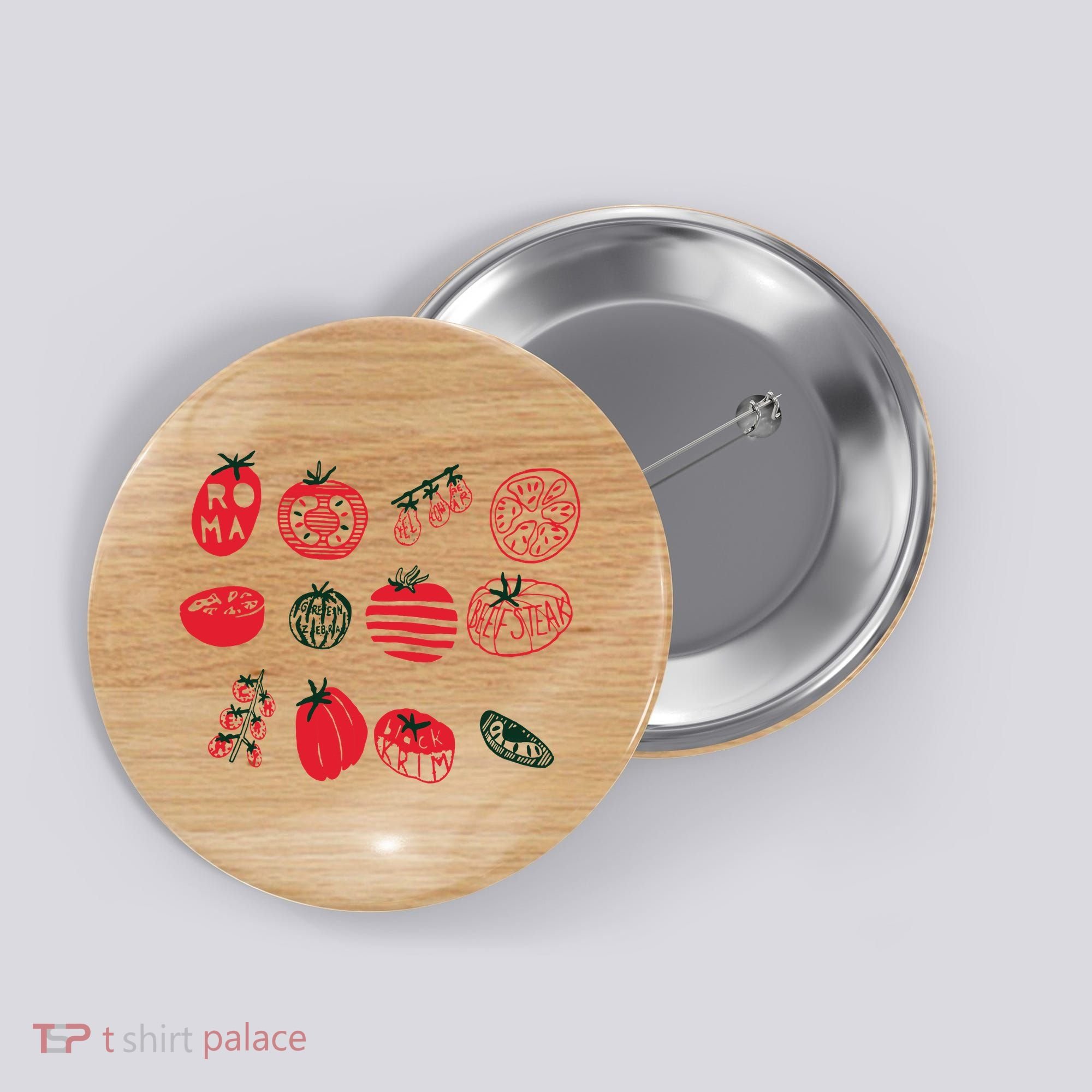 Tomato Shirts Foodie Gardening Gift Button