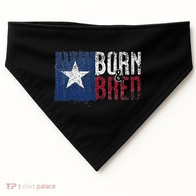 Texas State Flag Pride Born & Bred Native Home USA-Made Doggie Bandana