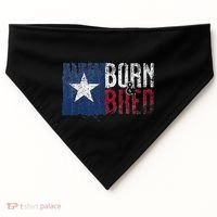 Texas State Flag Pride Born & Bred Native Home USA-Made Doggie Bandana thumb 0