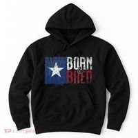 Texas State Flag Pride Born & Bred Native Home Hoodie thumb 0