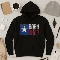 Texas State Flag Pride Born & Bred Native Home Hoodie thumb 3