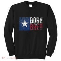 Texas State Flag Pride Born & Bred Native Home Sweatshirt thumb 0