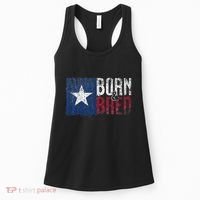 Texas State Flag Pride Born & Bred Native Home Women's Tank Top thumb 0