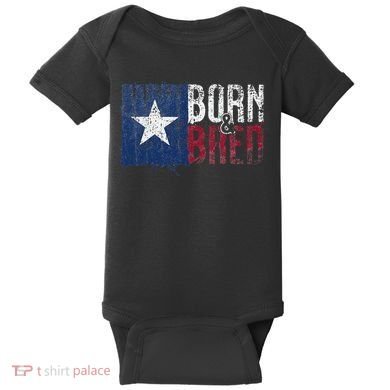 Texas State Flag Pride Born & Bred Native Home Baby Bodysuit