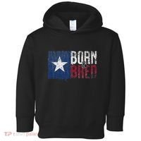 Texas State Flag Pride Born & Bred Native Home Toddler Hoodie thumb 0