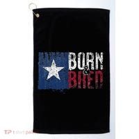 Texas State Flag Pride Born & Bred Native Home Golf Towel thumb 0