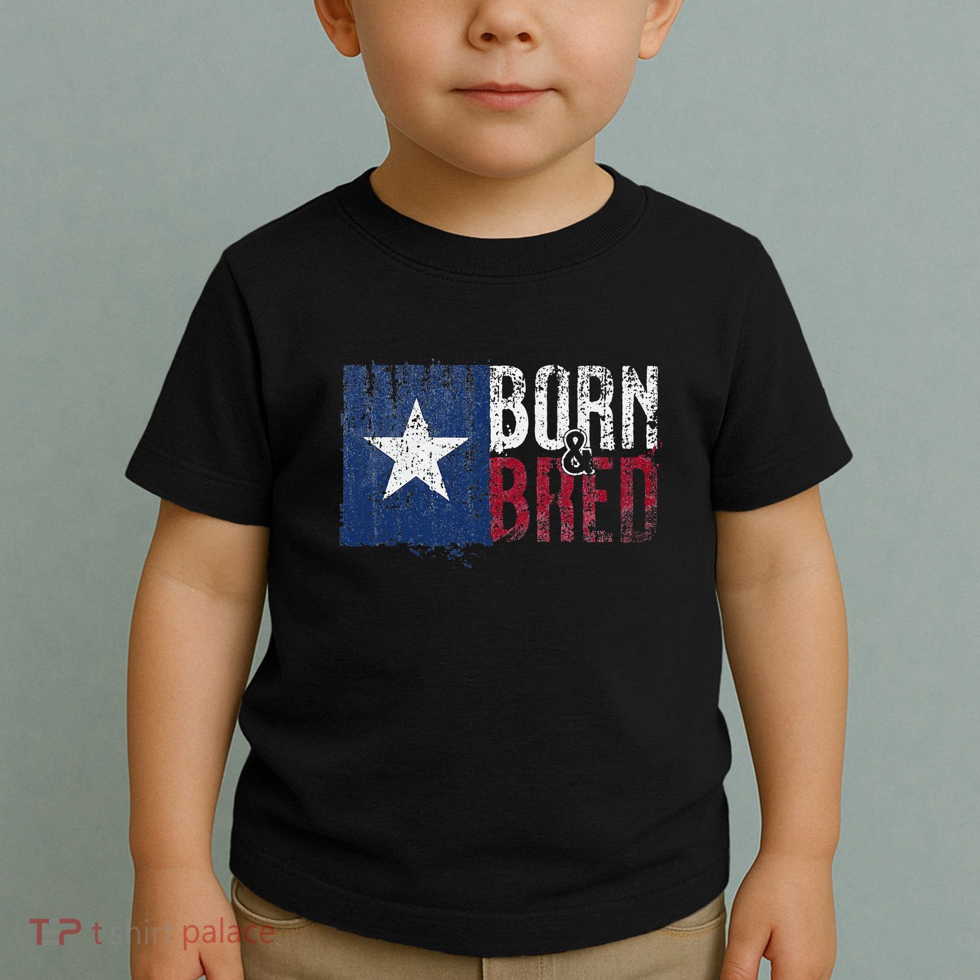 Texas State Flag Pride Born & Bred Native Home Toddler T-Shirt
