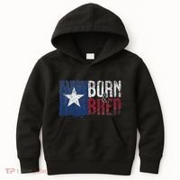 Texas State Flag Pride Born & Bred Native Home Kids Hoodie thumb 0